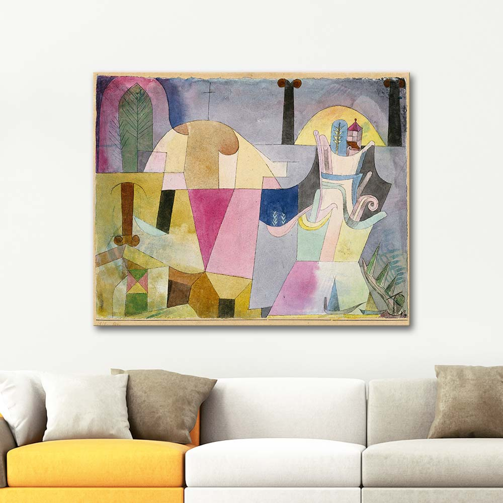 Paul Klee Black Columns In A Landscape Art Print