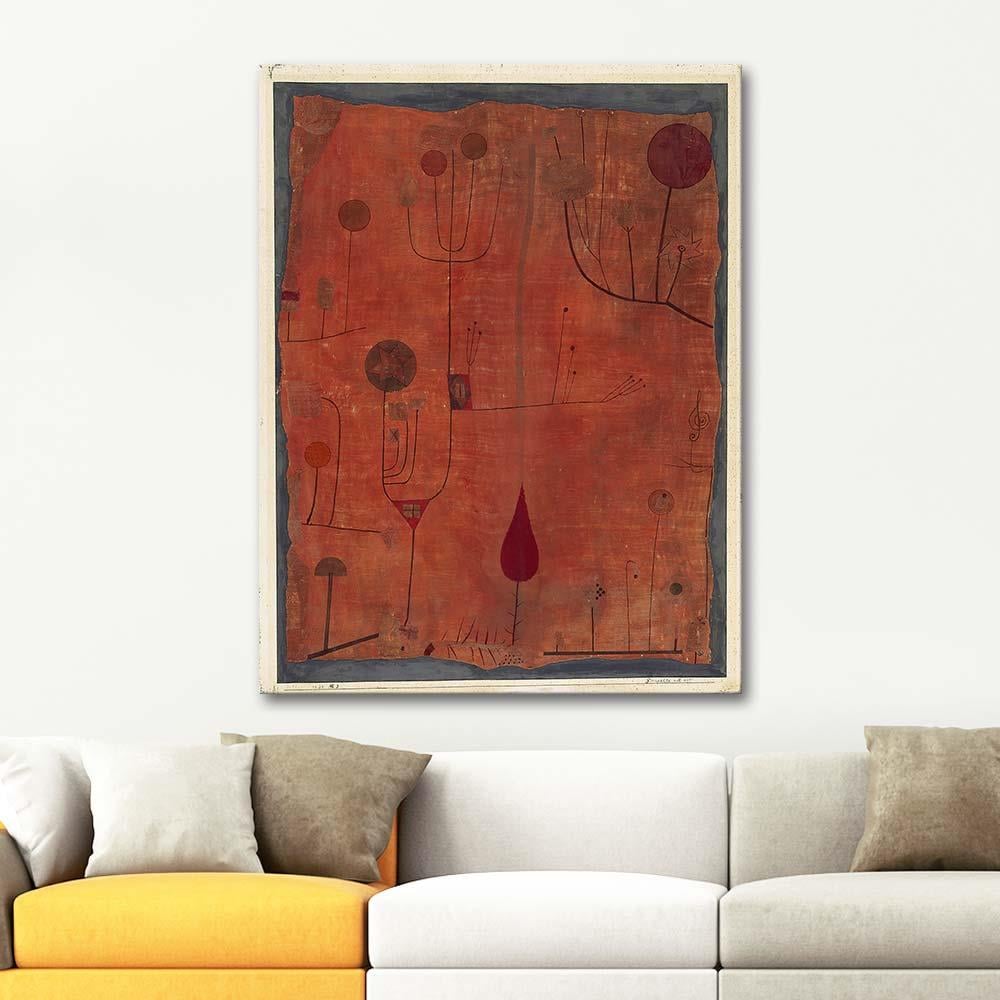 Paul Klee Fruits On Red Art Print