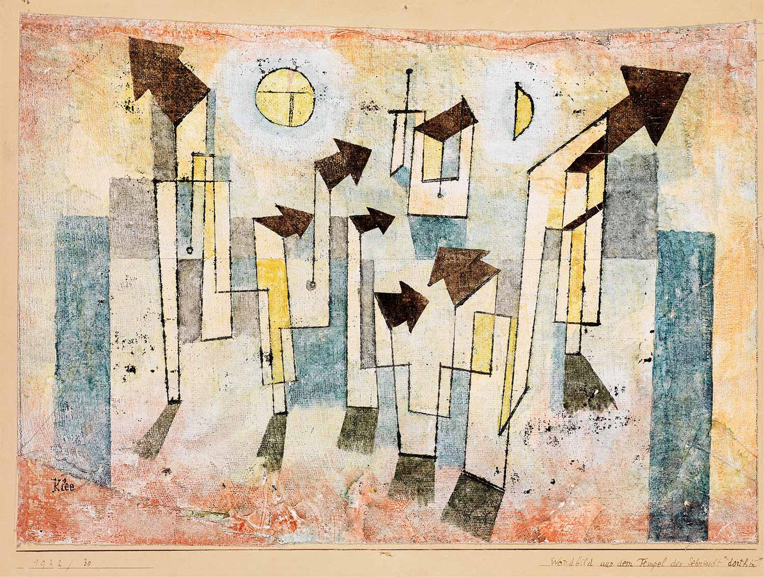 Paul Klee Mural From The Temple Of Longing Art Print