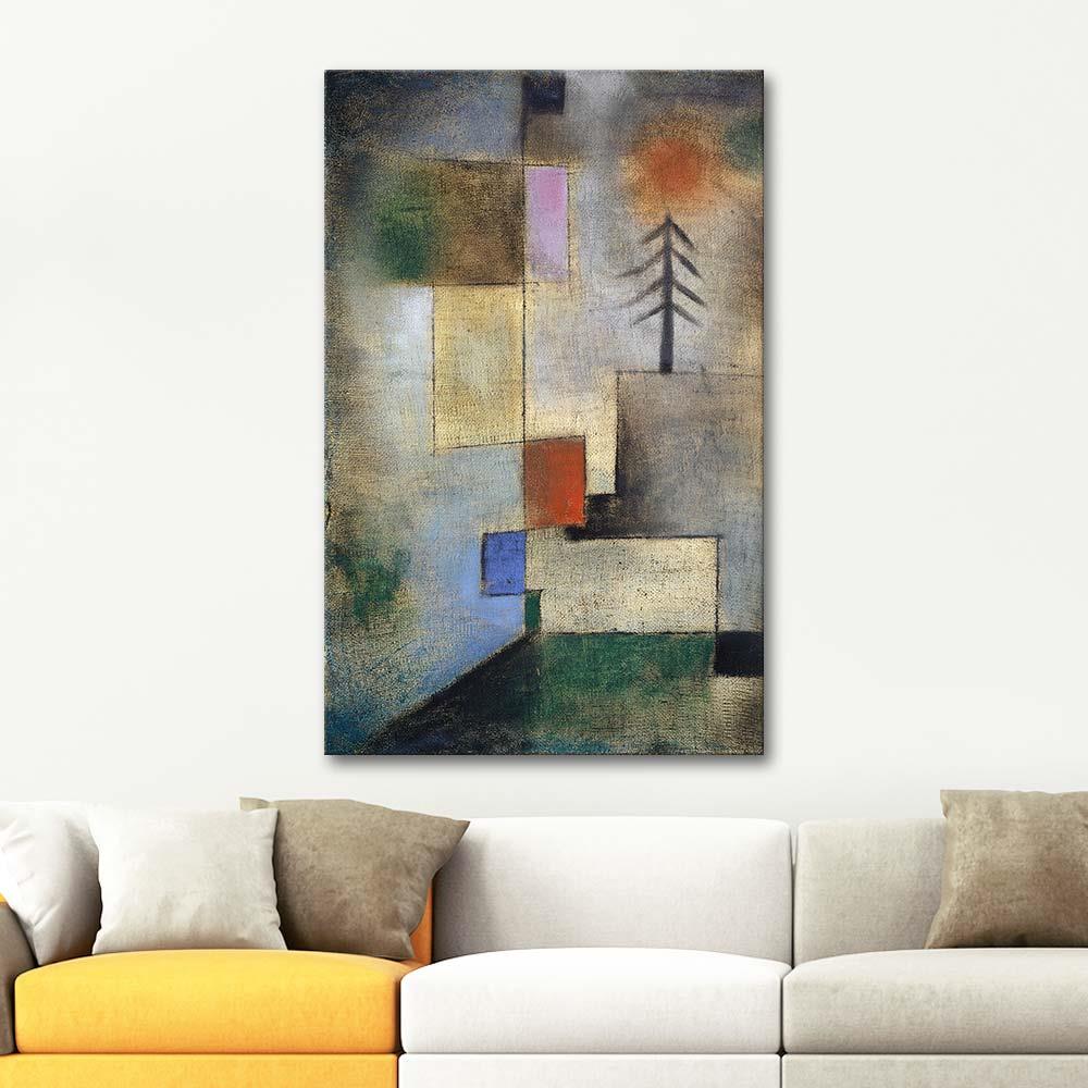 Paul Klee Köknar Ağaçlarının Küçük Resmi Kanvas Tablo