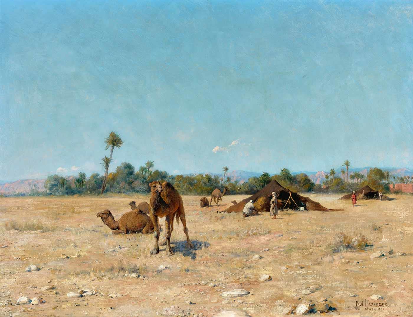 Bedouin Camp Biskra by Paul Lazerges
