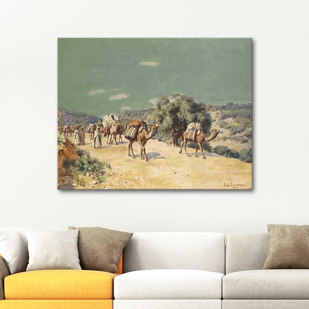 Paul Lazerges Caravan Near Biskra Art Print