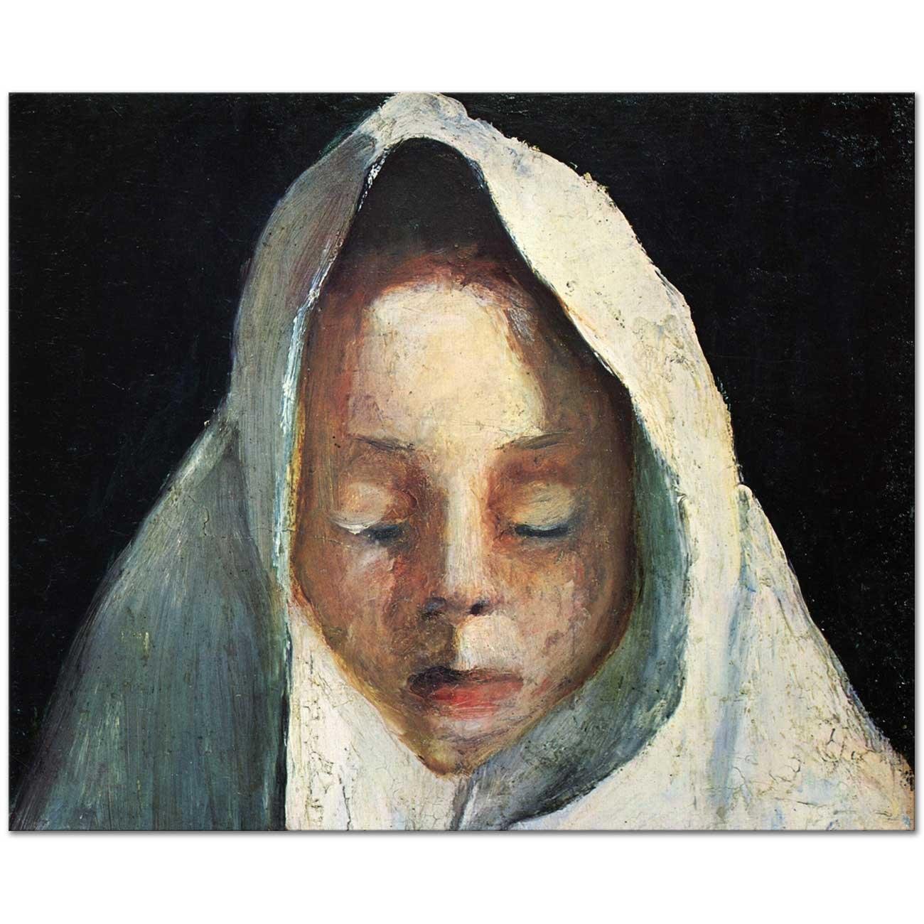 Child's Head with White Cloth by Paula Modersohn Becker