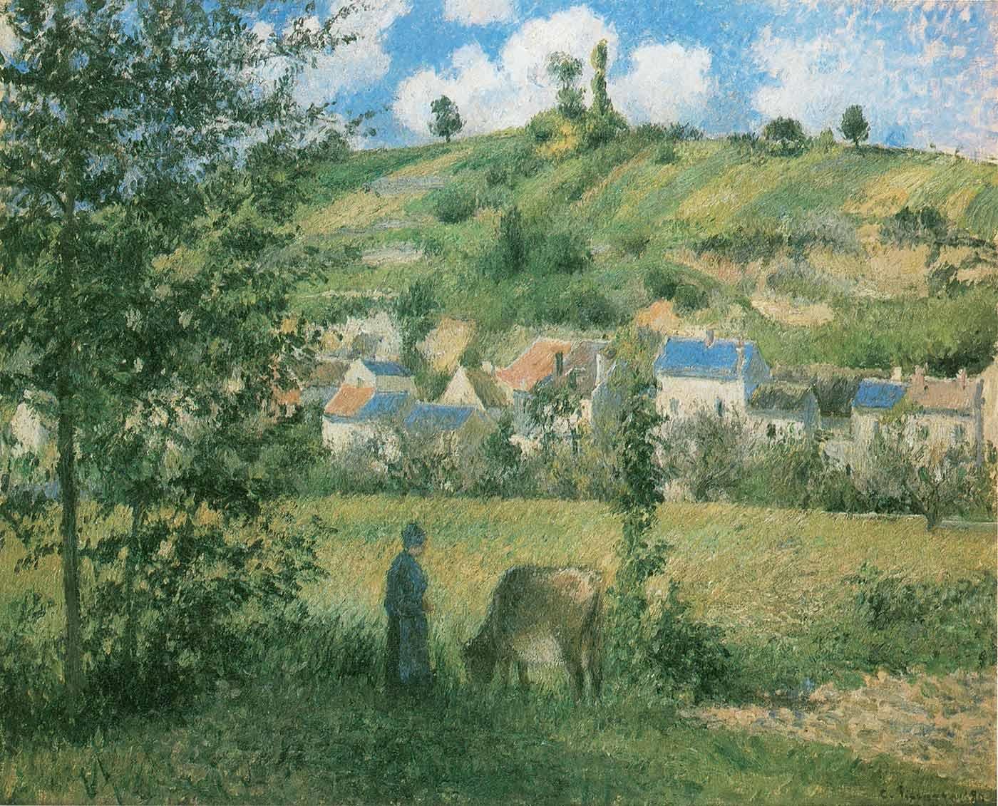 Camille Pissarro Chaponval Manzarası Kanvas Tablo