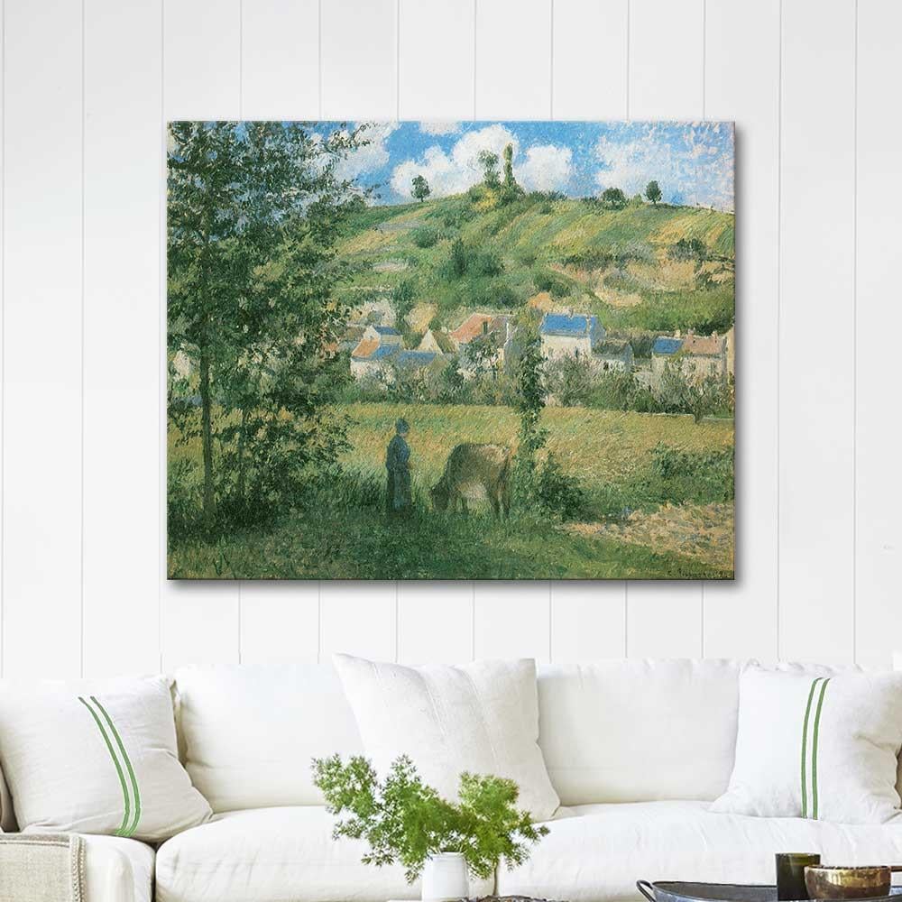 Camille Pissarro Chaponval Manzarası Kanvas Tablo
