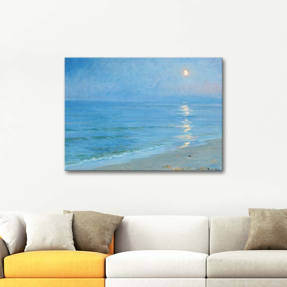 Peder Severin Krøyer A Moonlit Skagen Beach Art Print