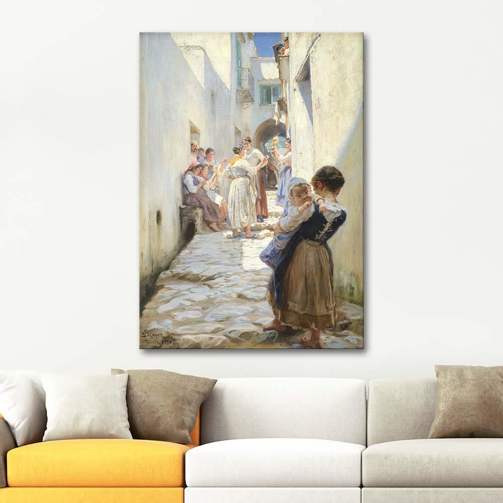 Peder Severin Krøyer A Street In Torello Italy Art Print