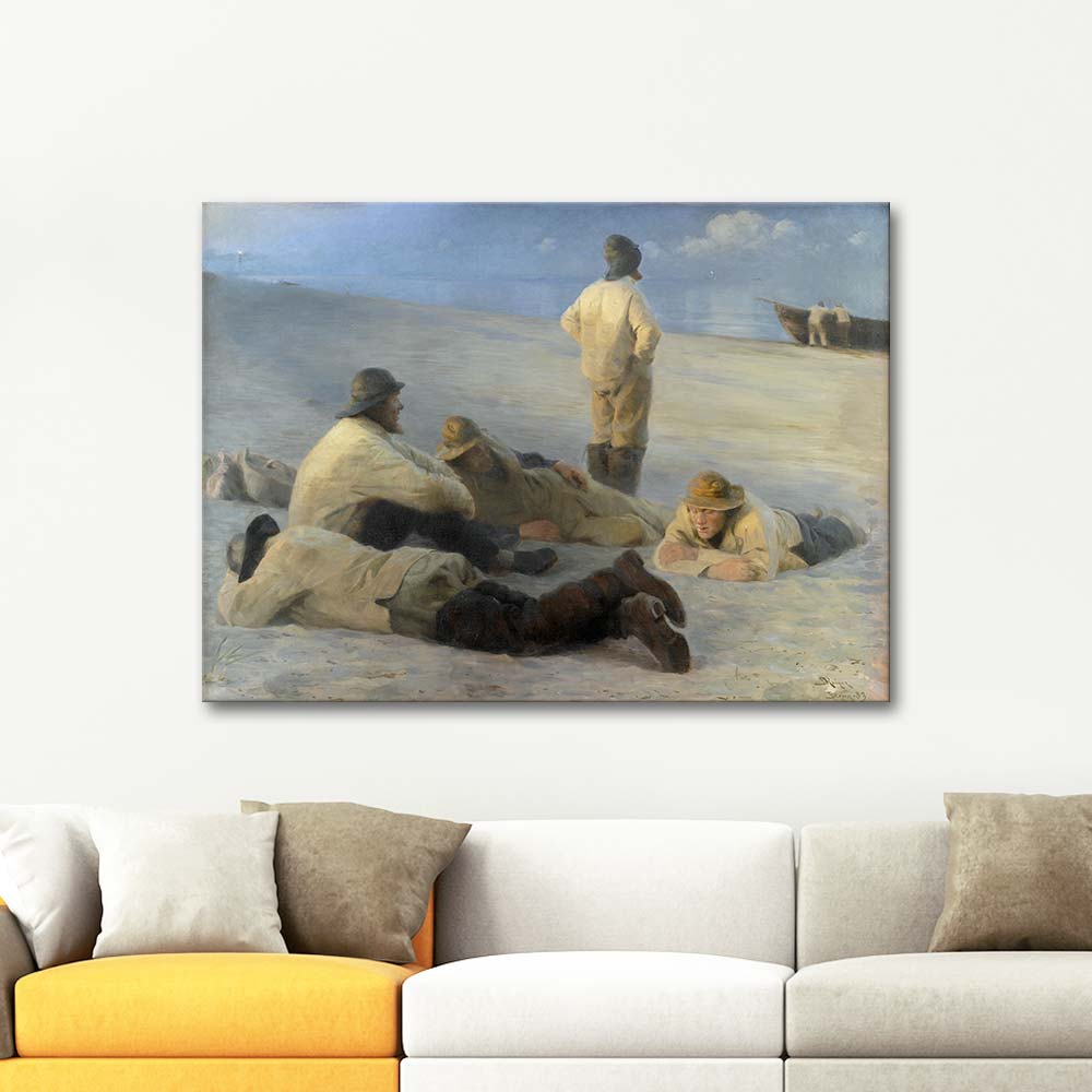 Peder Severin Krøyer Fishermen At Skagen Beach Art Print