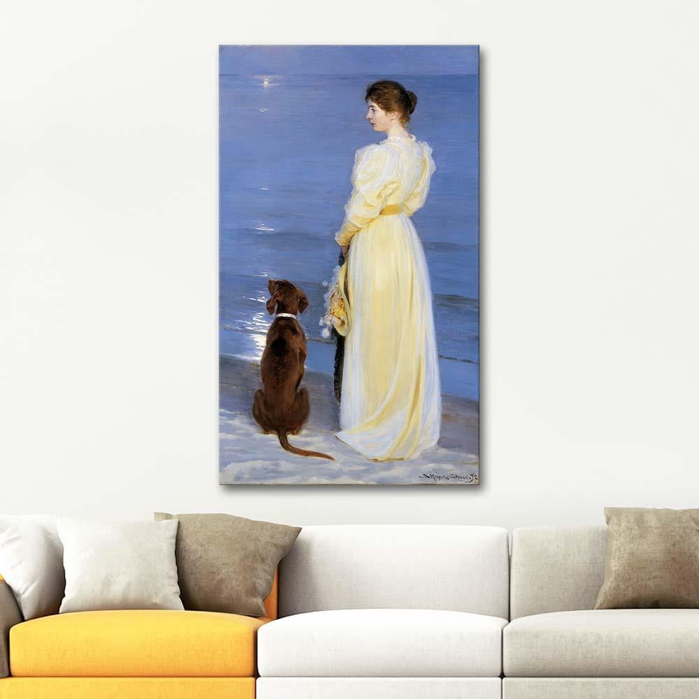 Peder Severin Krøyer Summer Evening At Skagen Art Print