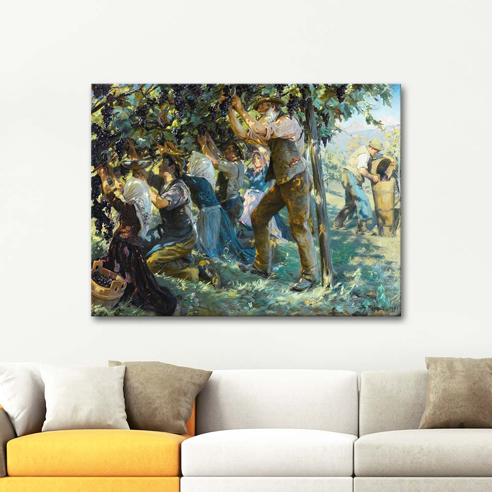 Peder Severin Krøyer Wine Harvest In The Tyrol Art Print