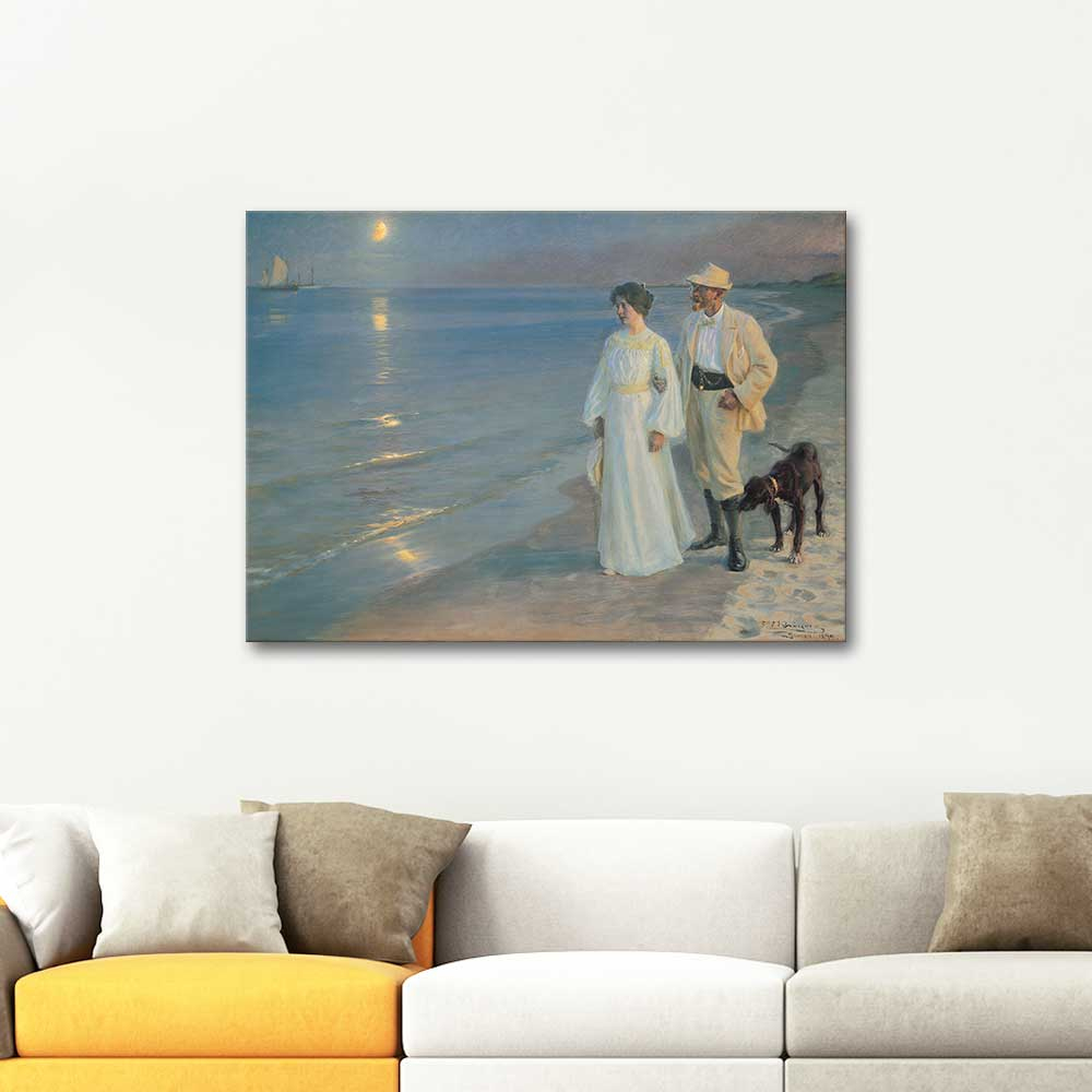 Peder Severin Krøyer Summer Evening on the Beach at Skagen Art Print