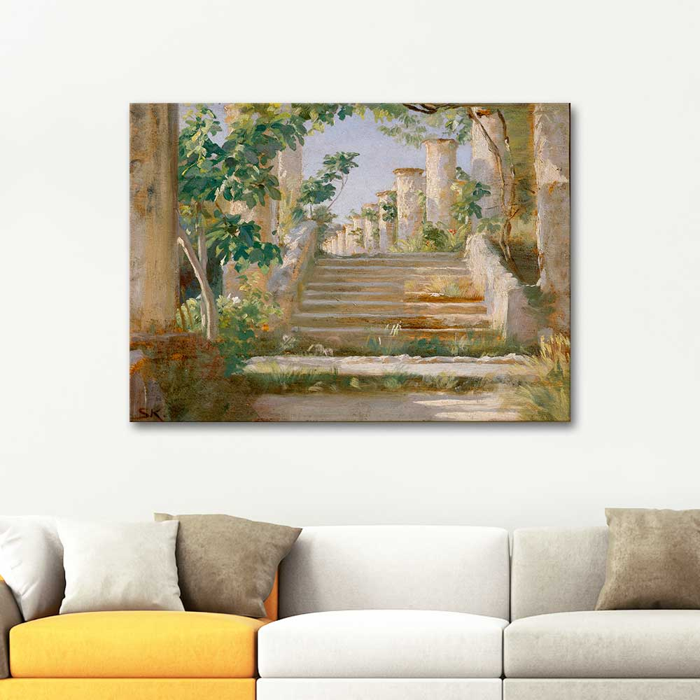 Peder Severin Krøyer Sunny Pergola in Ravello Art Print