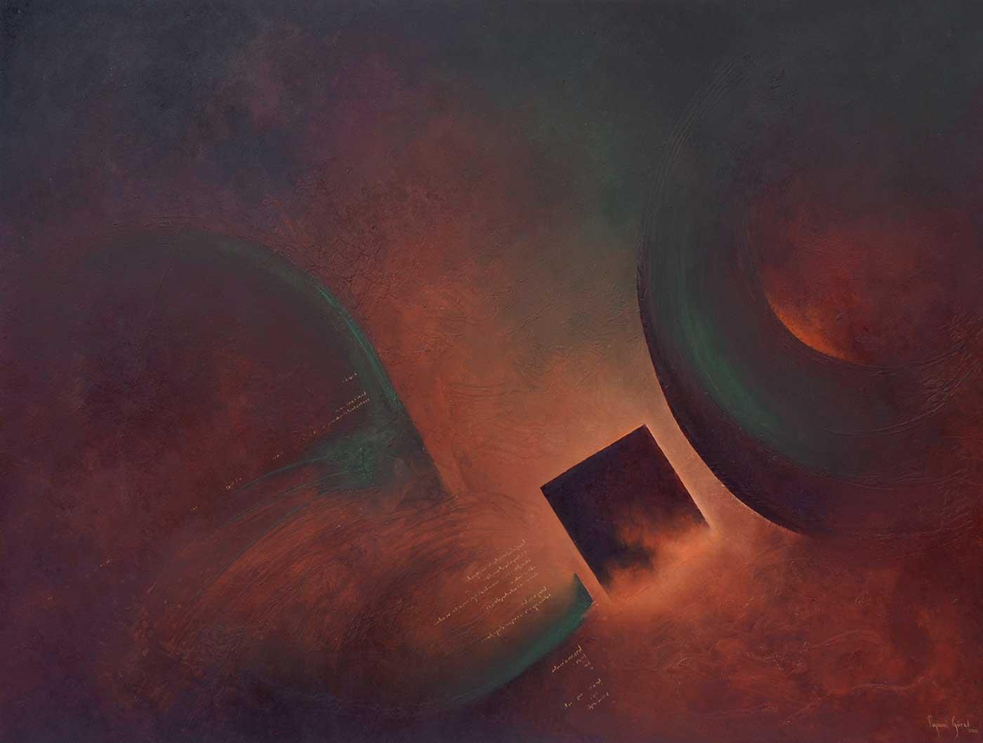 Peyami Gürel From Point to Multiplicity Oil Painting