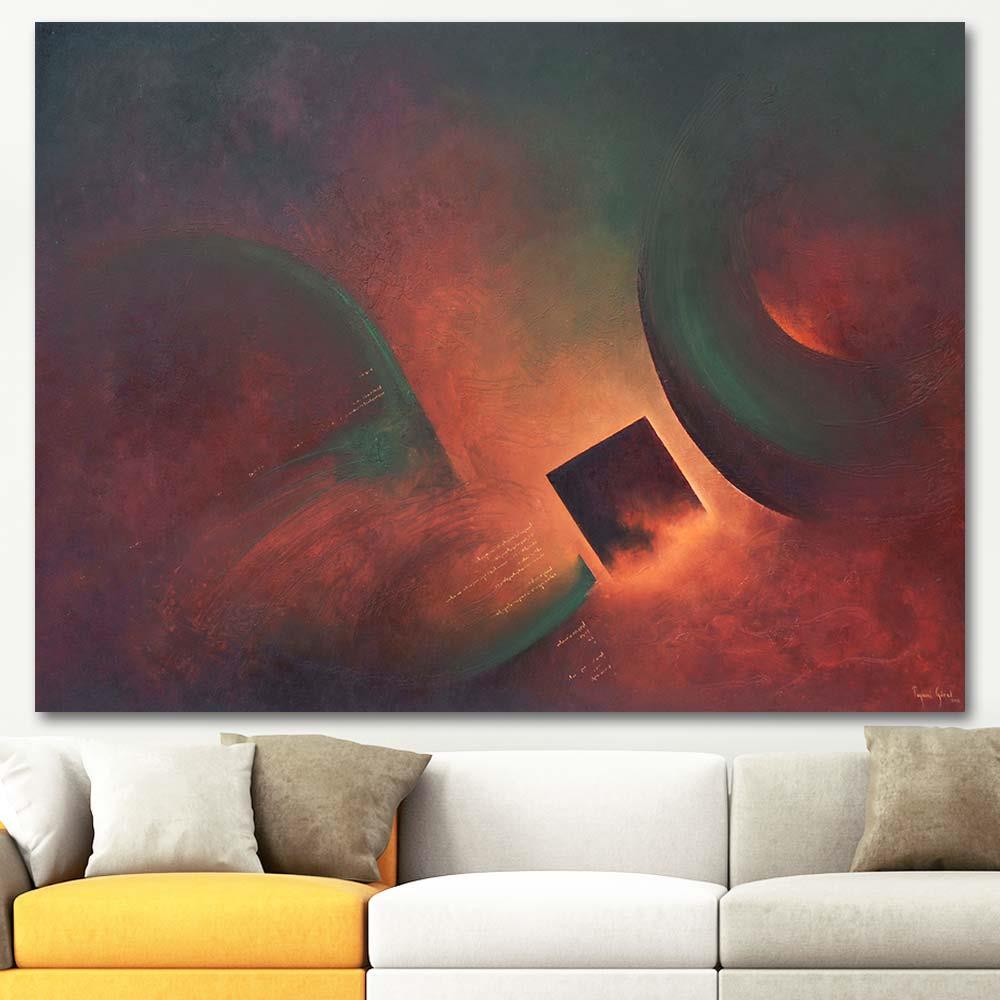 Peyami Gürel From Point to Multiplicity Oil Painting
