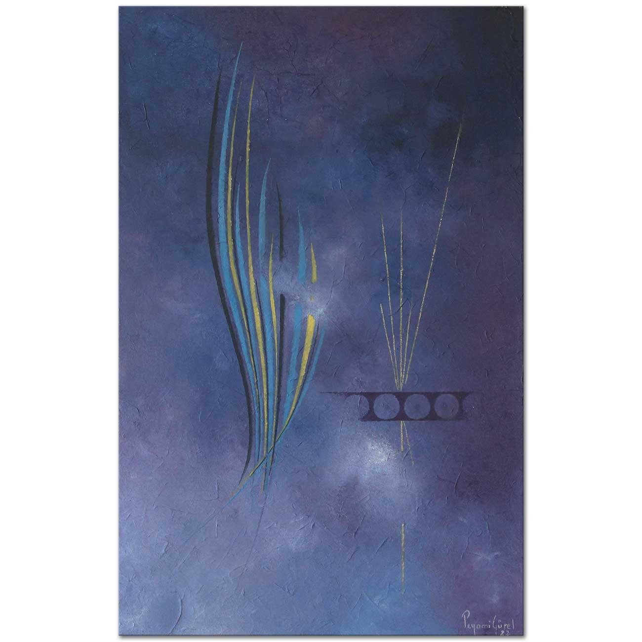 Peyami Gürel Soyut Kompozisyon 16 Yağlı Boya Tablo