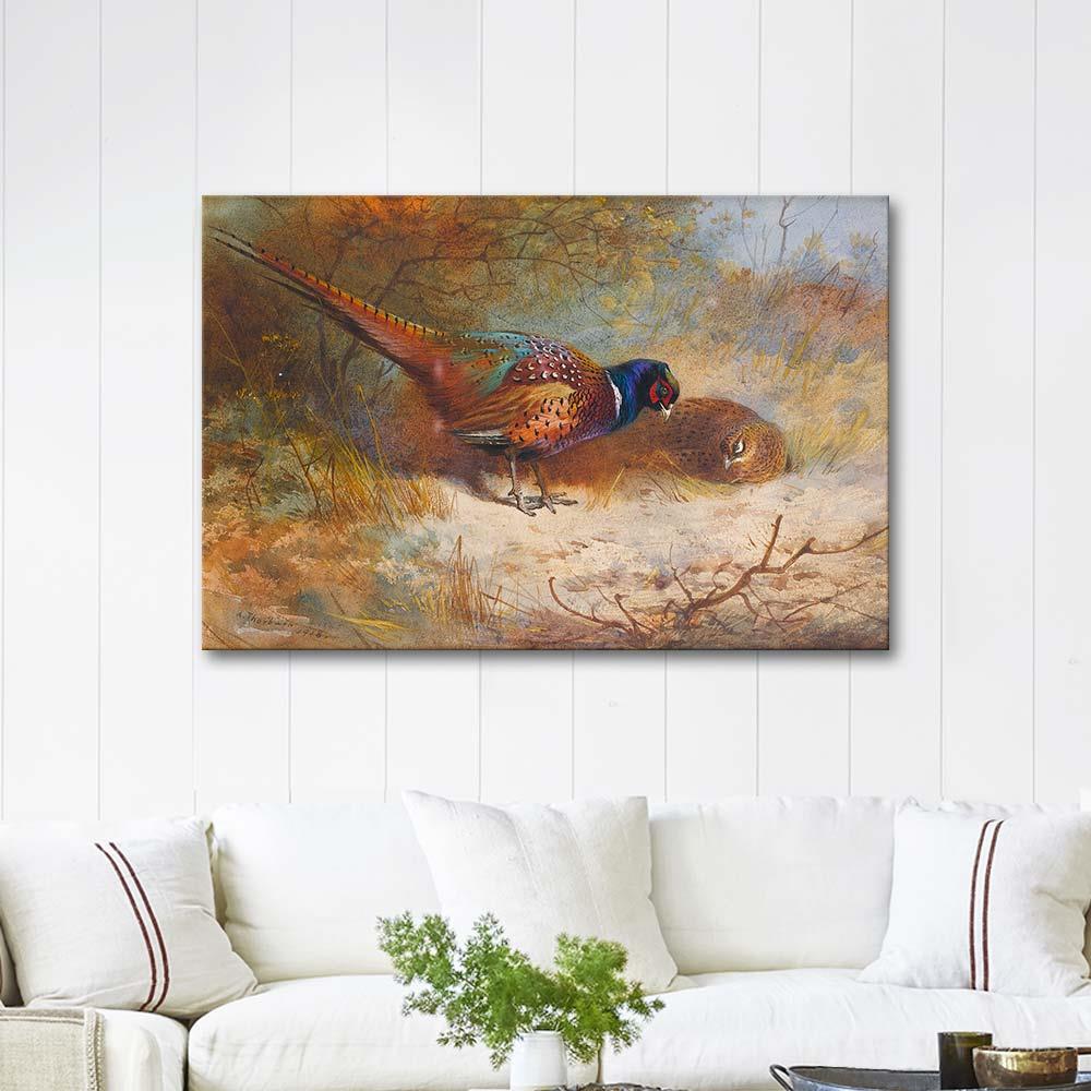 Archibald Thorburn Sülünler Kanvas Tablo