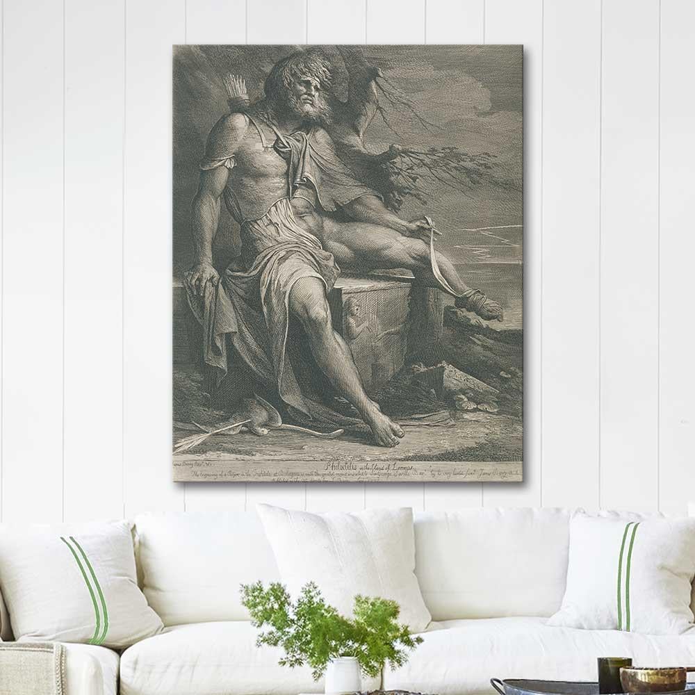 Philoctetes in the Island of Lemnos by James Barry as Art Print