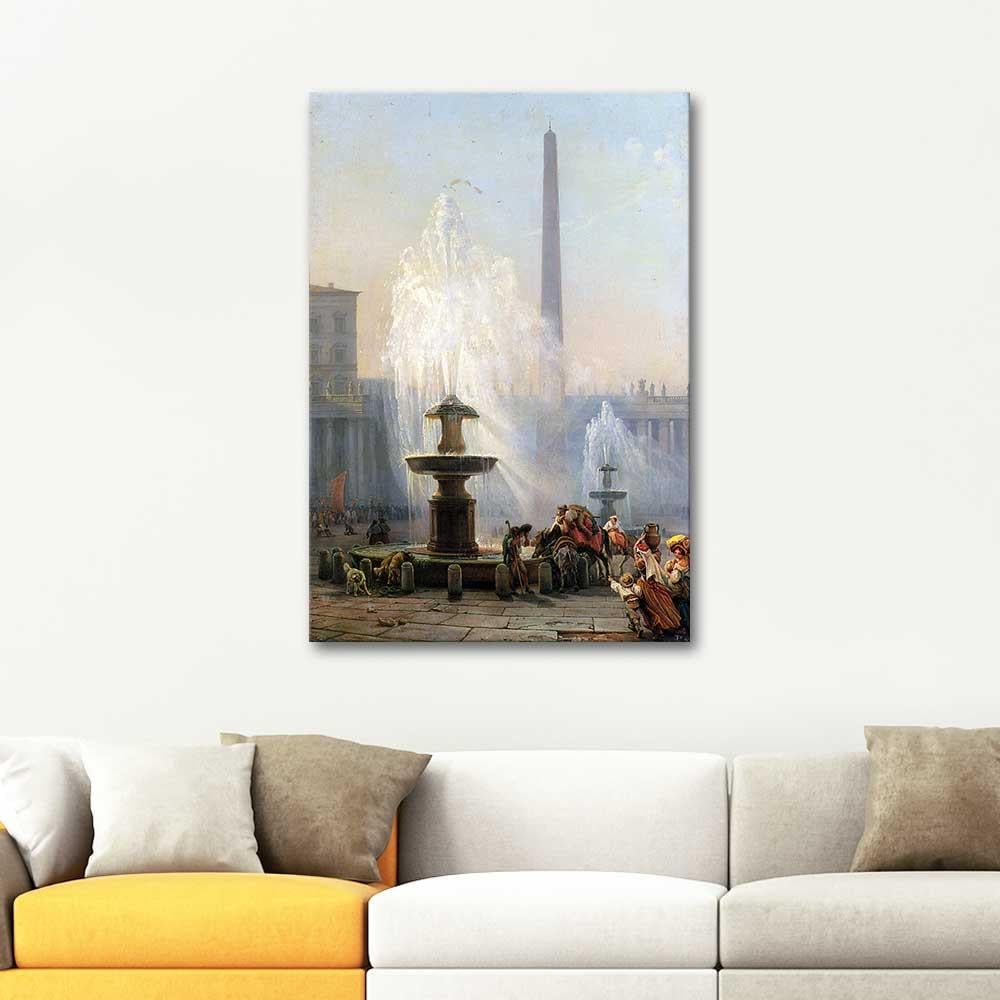 Piazza San Pietro Rome by Friedrich Nerly as Art Print