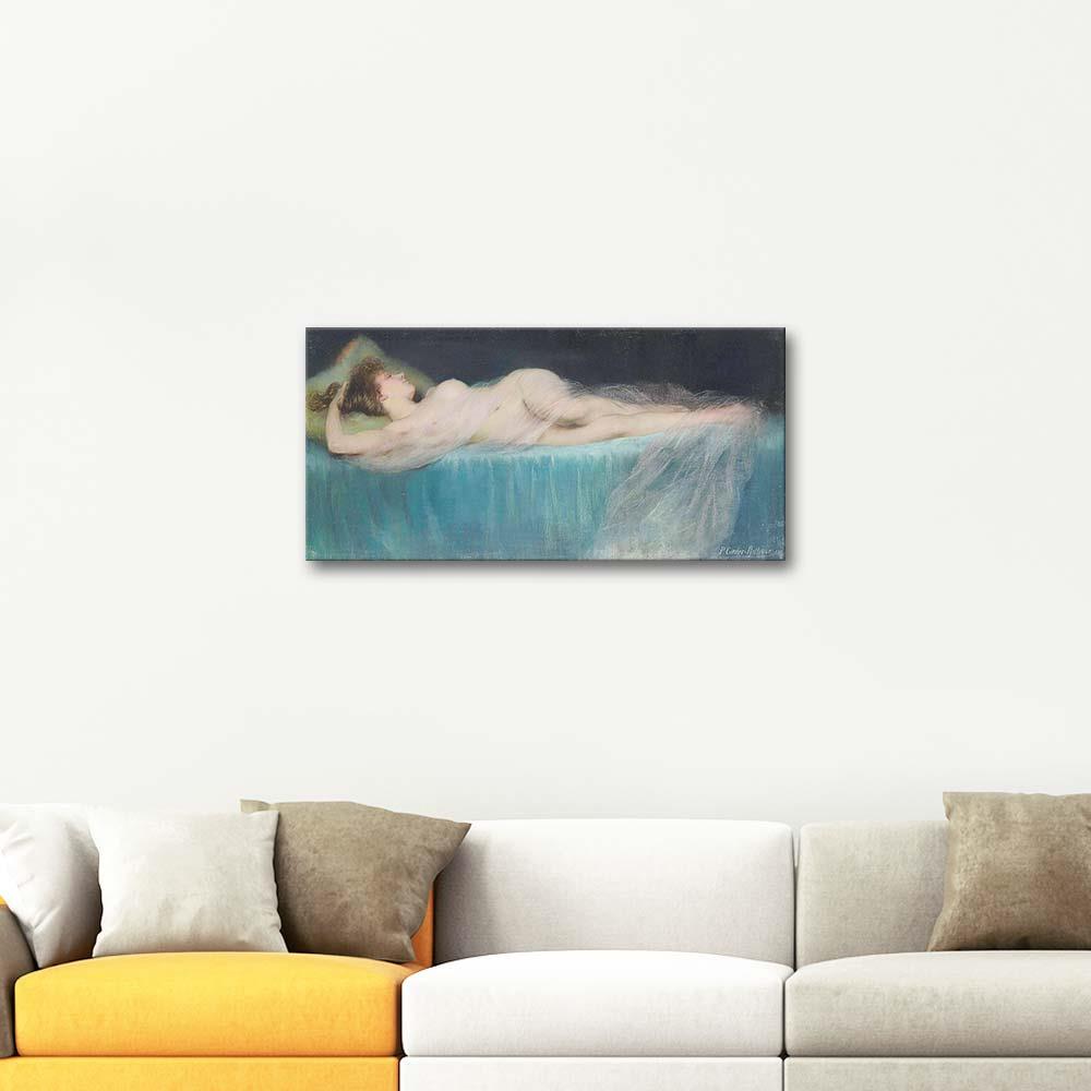 Pierre Carrier Belleuse Uyuyan Nü Kanvas Tablo