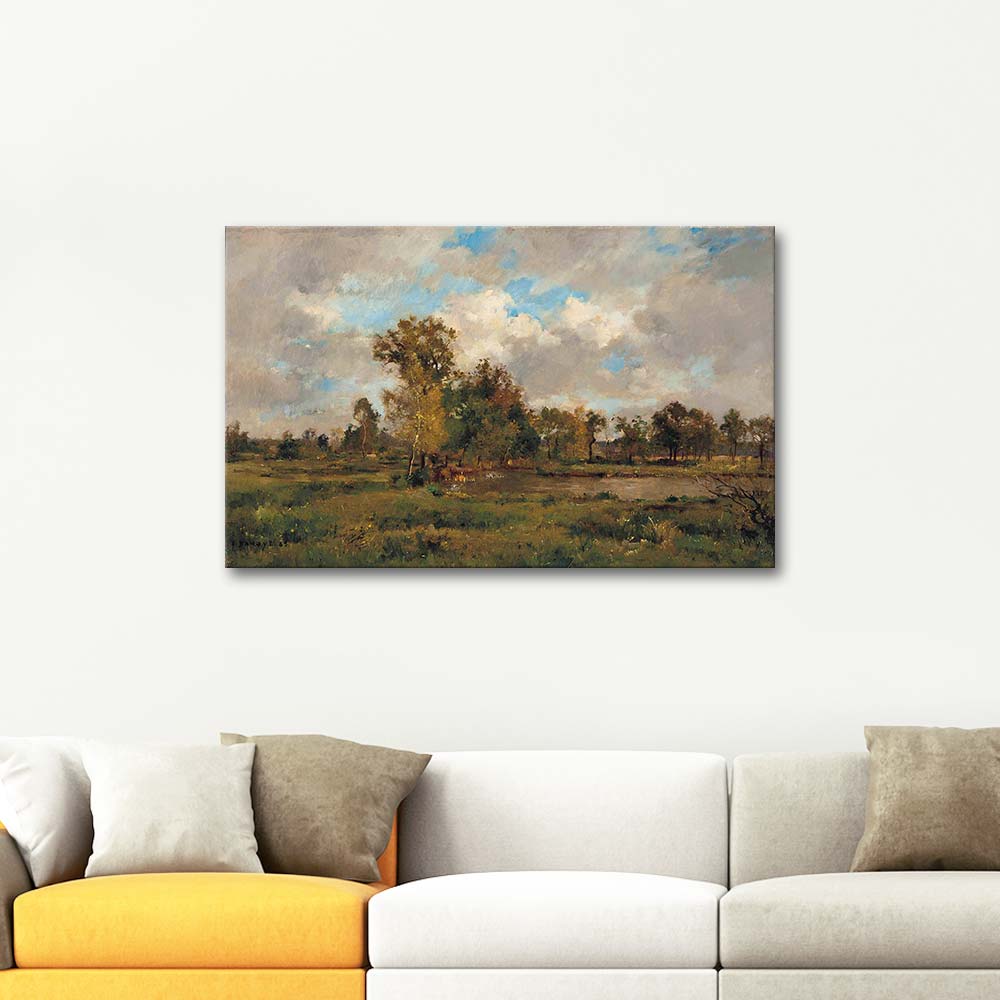 Pierre Emmanuel Damoye A Lake in a Clearing Art Print