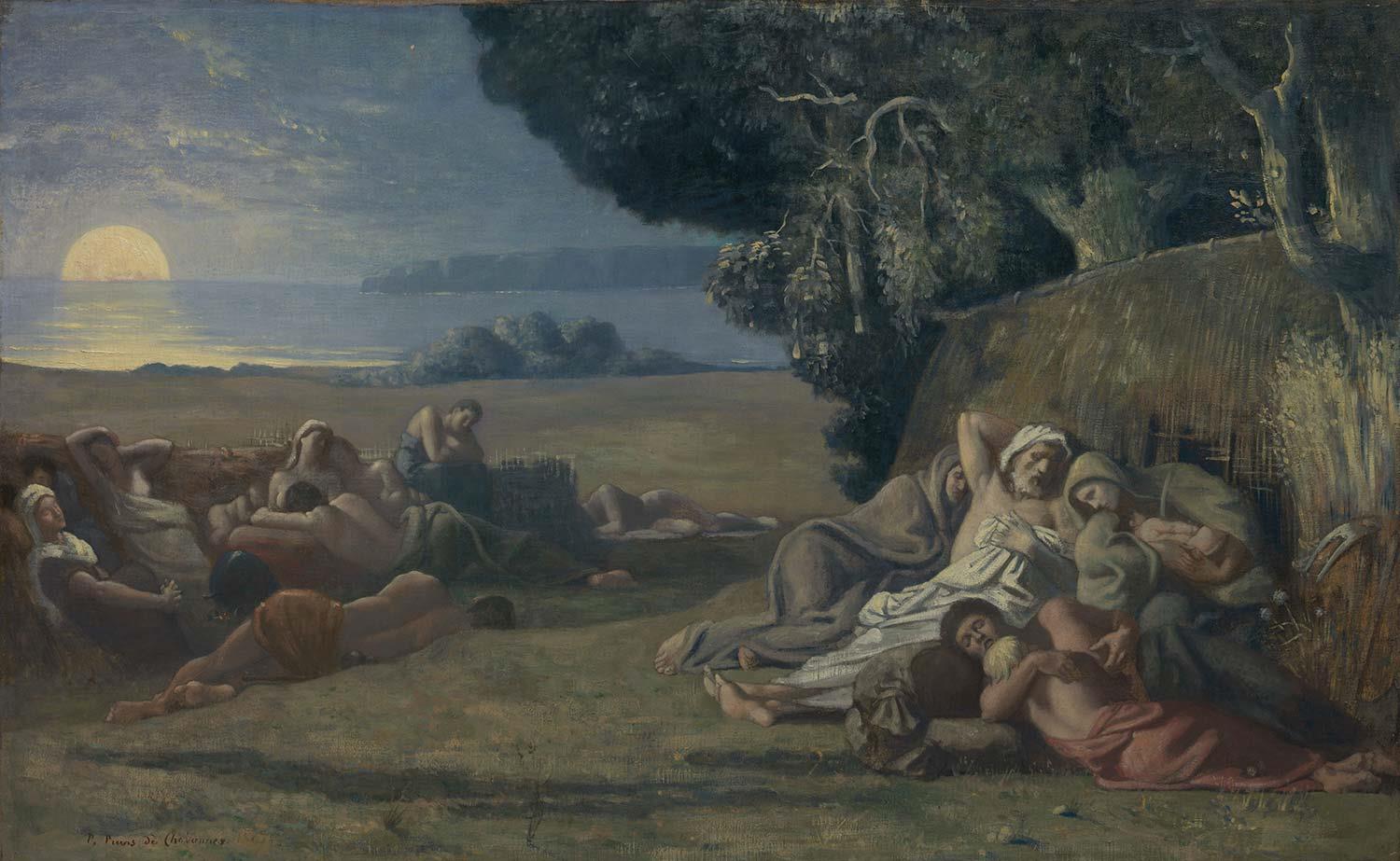 Pierre Puvis de Chavannes Uyku Kanvas Tablo