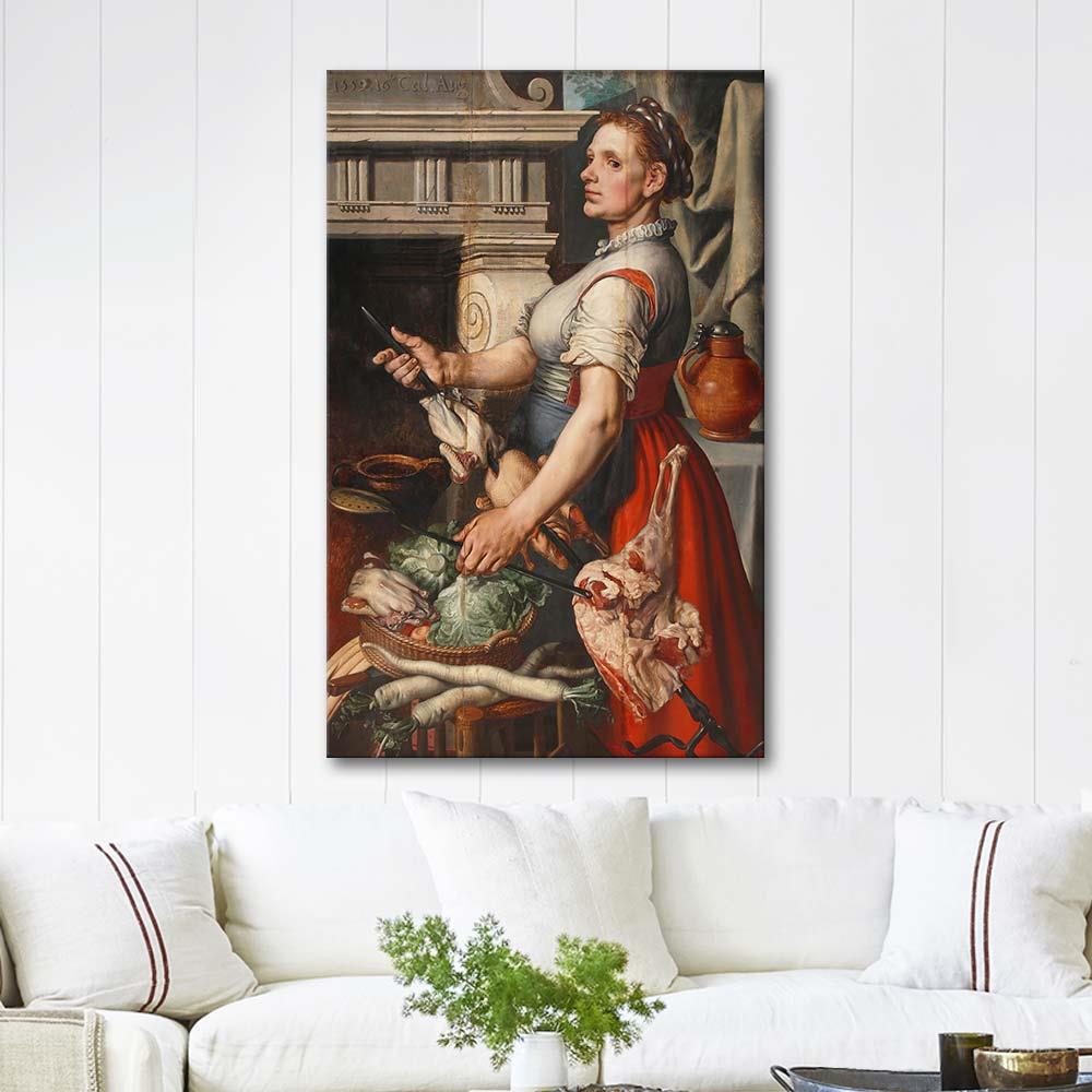 Pieter Aertsen Fırın Önünde Kanvas Tablo