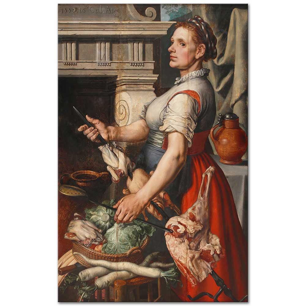 Pieter Aertsen Fırın Önünde Kanvas Tablo