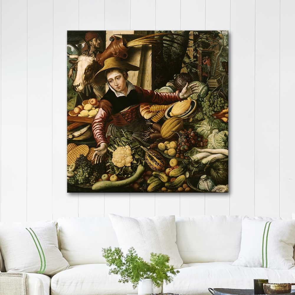 Pieter Aertsen Sebze Satıcısı Kanvas Tablo
