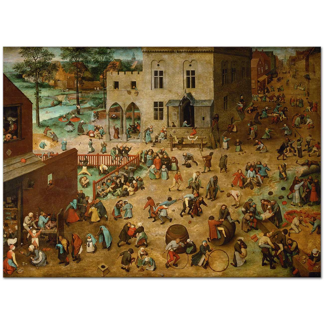 Pieter Bruegel Çocuk Oyunları Kanvas Tablo