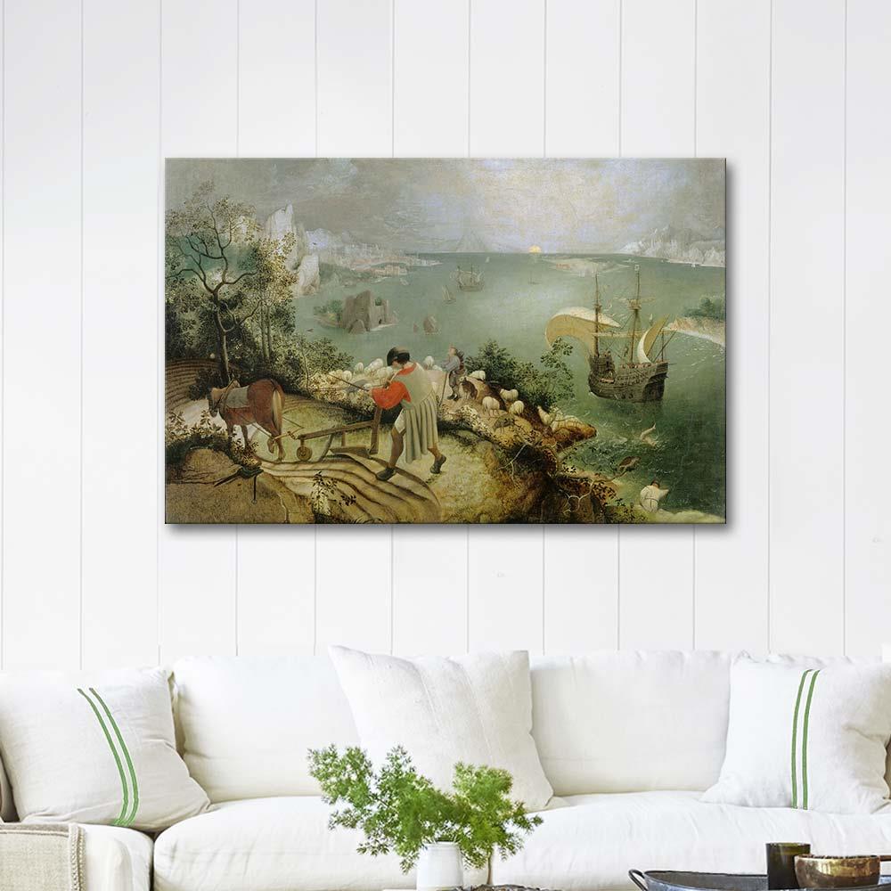 Pieter Bruegel Landscape with the Fall of Icarus Art Print