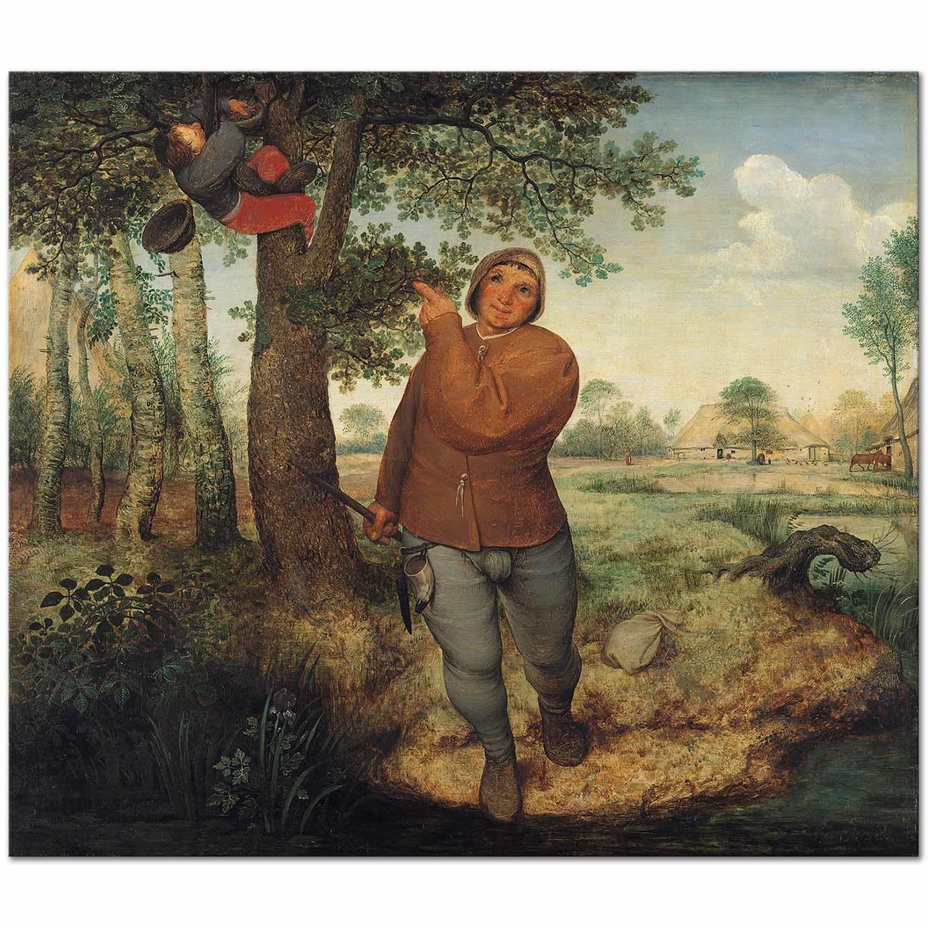 Pieter Bruegel Hayvan Yuvası Karıştıran Kanvas Tablo