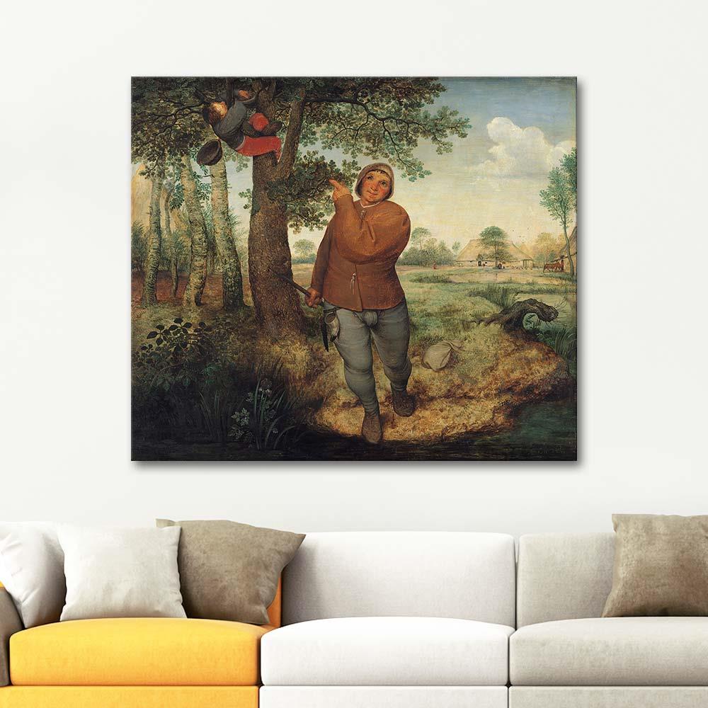 Pieter Bruegel Hayvan Yuvası Karıştıran Kanvas Tablo