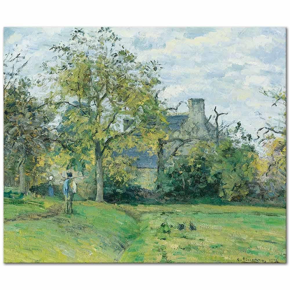 Piette's House at Montfoucault by Camille Pissarro as Art Print
