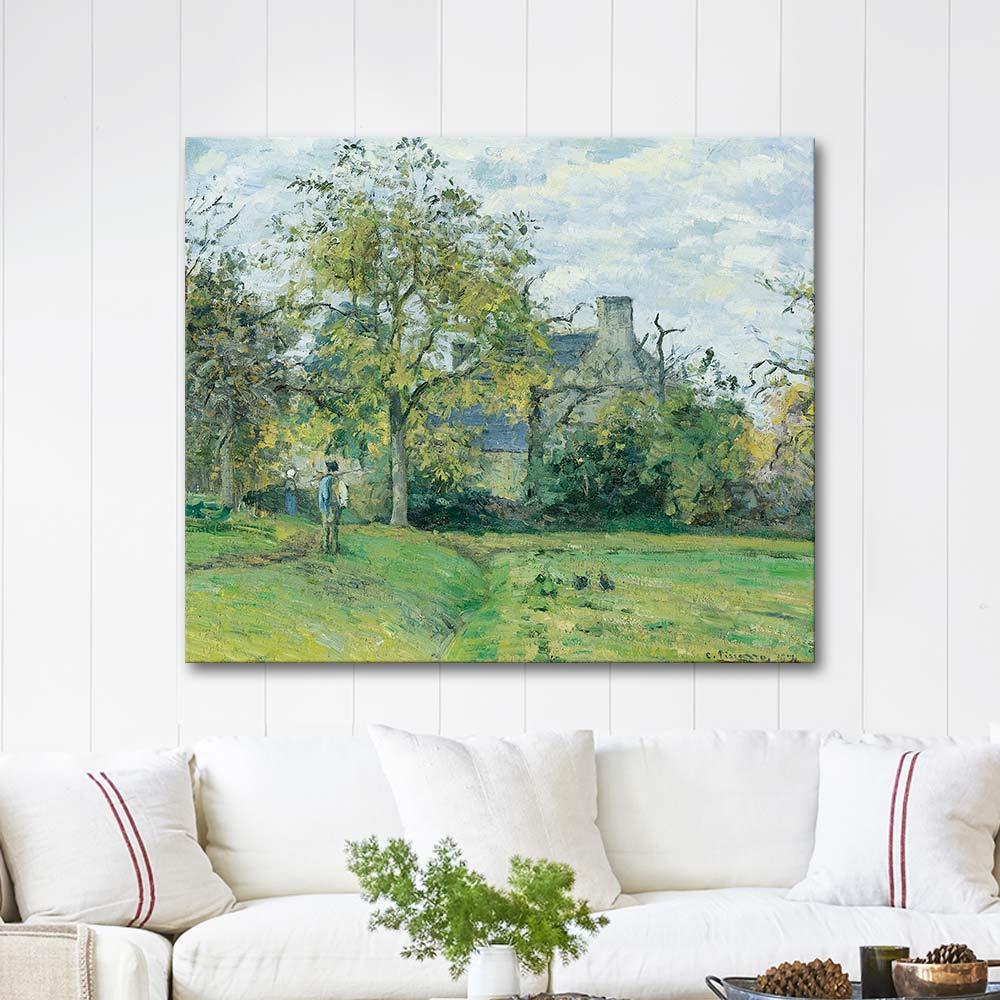 Piette's House at Montfoucault by Camille Pissarro as Art Print