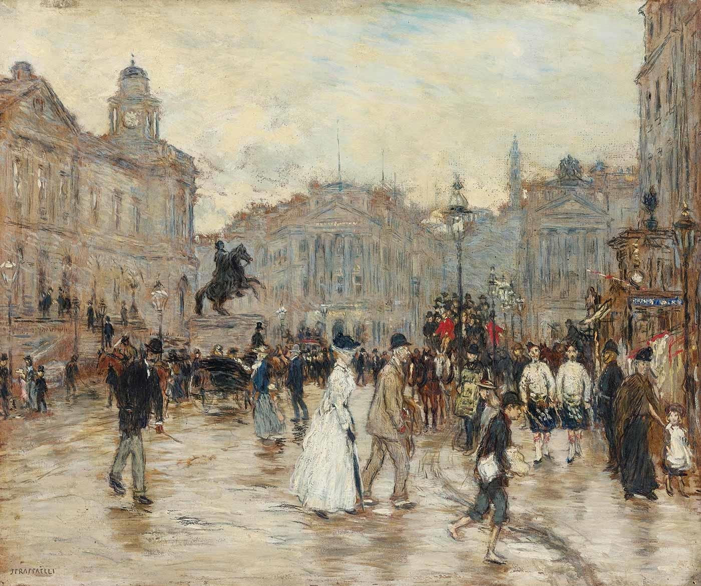 Place St. Augustin by Jean-François Raffaelli