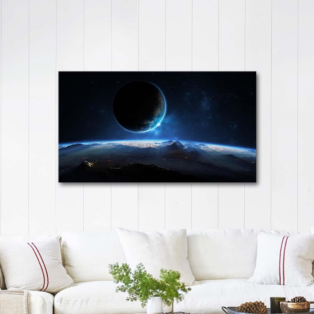 Gezegenlerin Yakınlaşması Kanvas Tablo