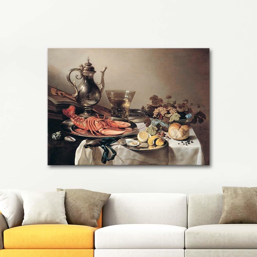 Pieter Claesz Istakozlu Natürmort Kanvas Tablo