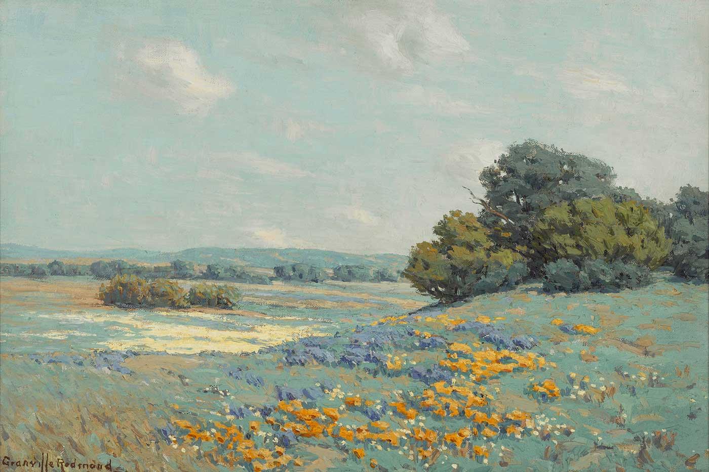 Granville Redmond Kaliforniya Gelincik Tarlası Kanvas Tablo