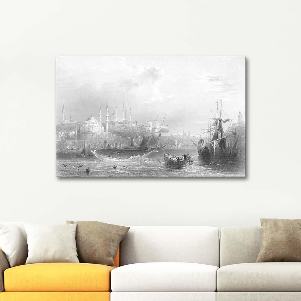Port Constantinople by William Henry Bartlett as Art Print