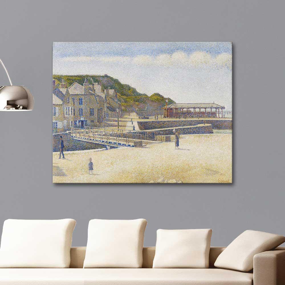 Georges Seurat Port-en-Bessin Kanvas Tablo