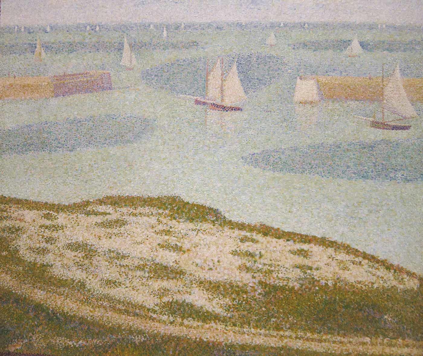 Georges Seurat Liman Girişi Port-en-Bessin Kanvas Tablo