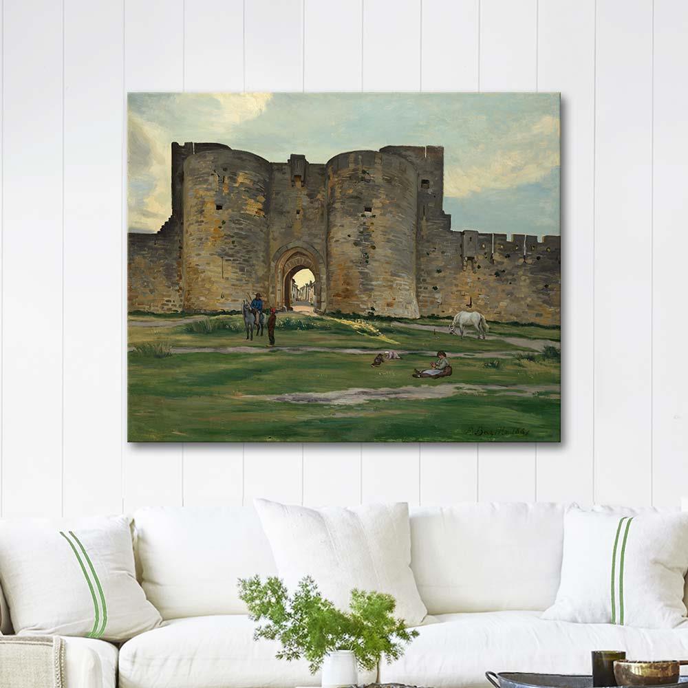 Porte de la Reine at Aigues-Mortes by Frederic Bazille as Art Print