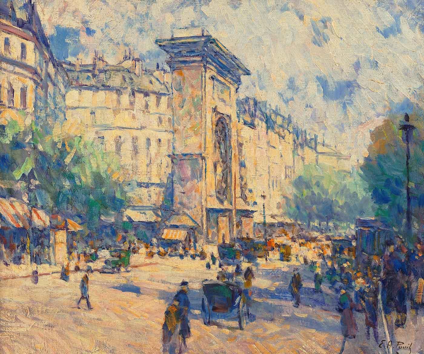 Elie Anatole Pavil Saint-Denis Kapısı Paris Kanvas Tablo