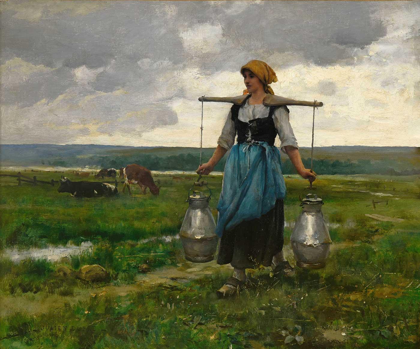 Julien Dupre Süt Taşıyıcısı Kanvas Tablo