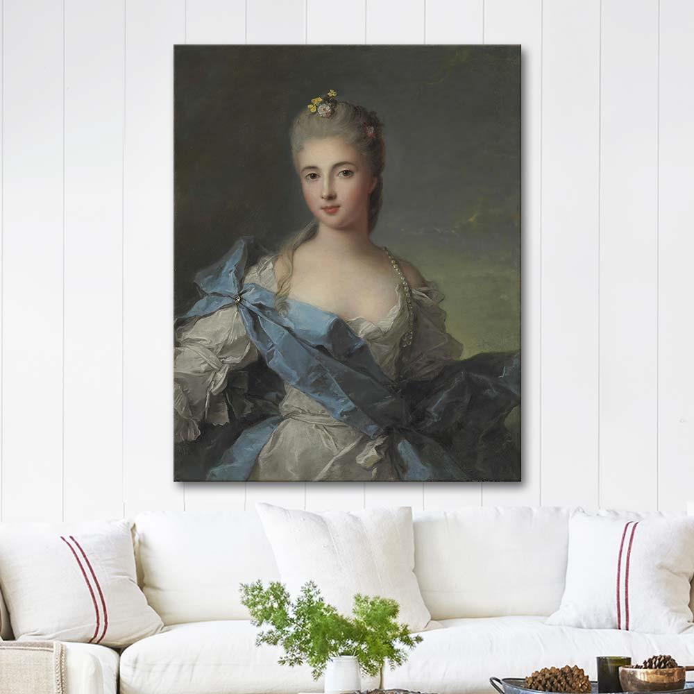 Portrait Of A Lady by Jean-Marc Nattier as Art Print