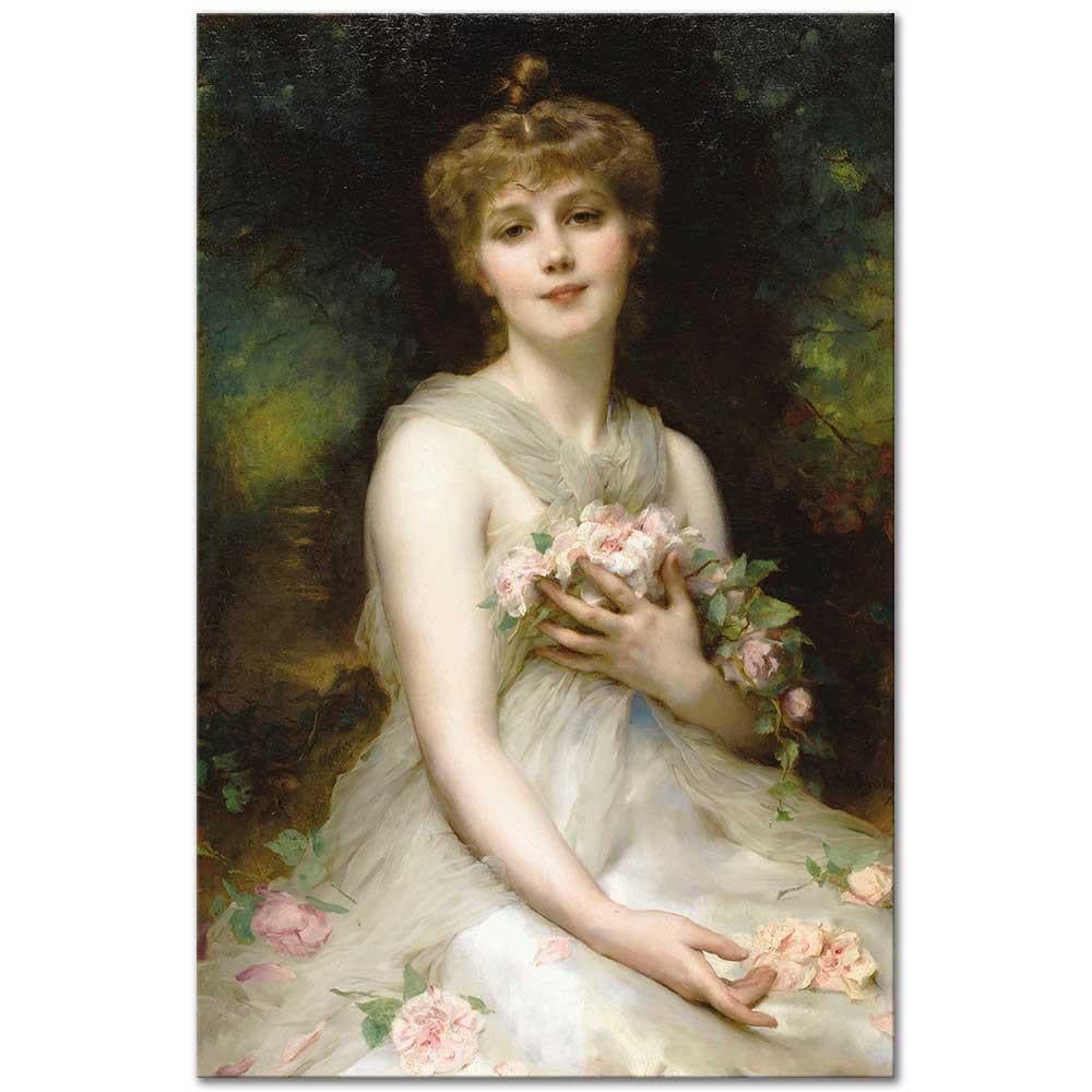 Adolphe Piot Bir Kadın Portresi Kanvas Tablo