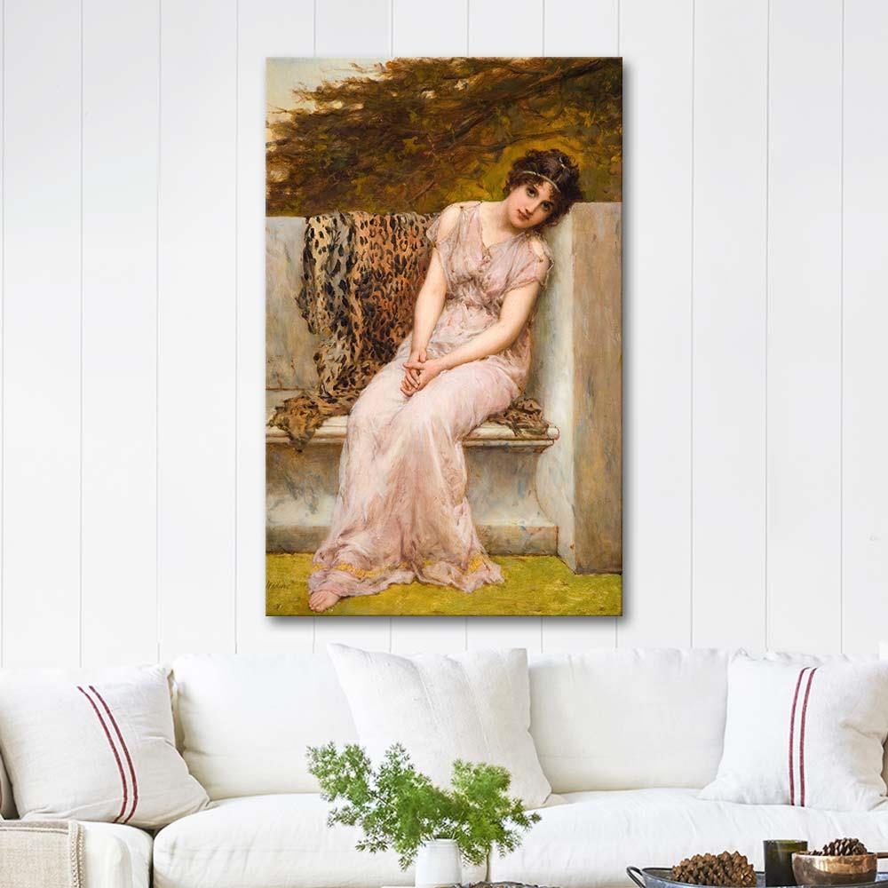 William Oliver Genç Kadın Portresi Kanvas Tablo