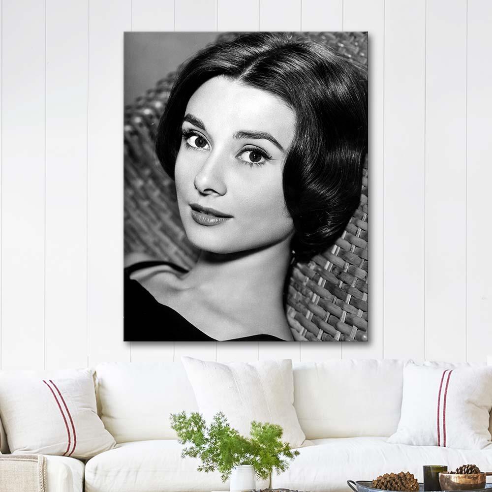 Audrey Hepburn Portre Kanvas Tablo