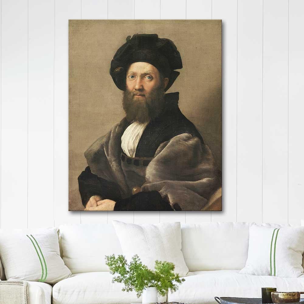 Portrait of Baldassare Castiglione by Raphael as Art Print
