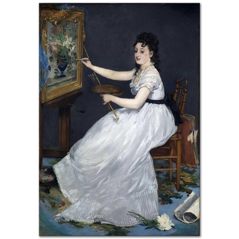 Edouard Manet Eva Gonzales Çalışırken Kanvas Tablo